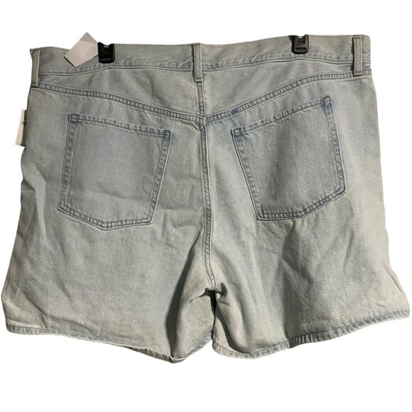 Old Navy Womens High-Rise Slouchy Straight Denim Shorts Plus Size 22 Light Wash - Picture 2 of 8